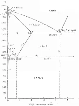 Gambar 3. Diagram Keseti~nbangan Fc-Fe,C 