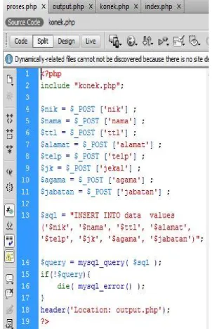 Gambar 2.7 Tampilan File Prose.php 