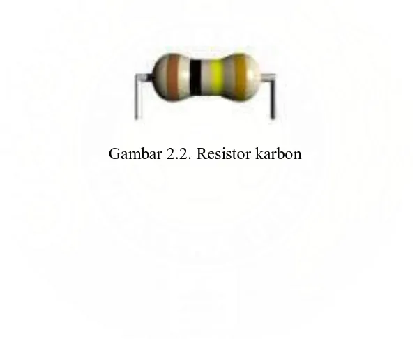 Gambar 2.2. Resistor karbon 