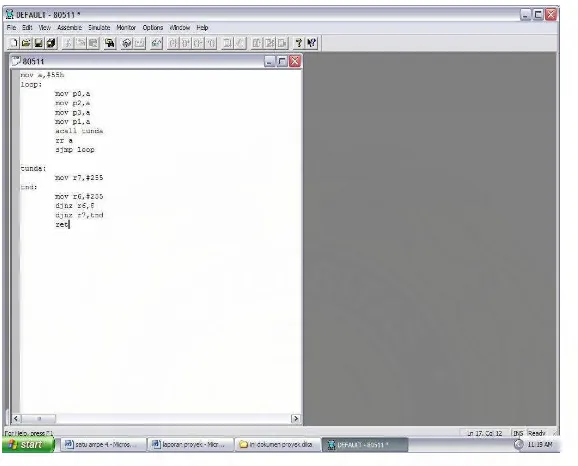 Gambar  2.3  8051 Editor, Assembler, Simulator (IDE) 