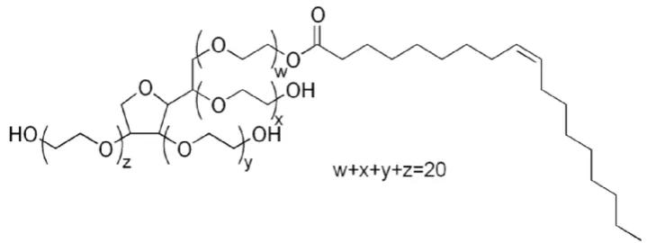 Gambar 4. Struktur molekul Tween 80 (Rowe et al., 2009)  