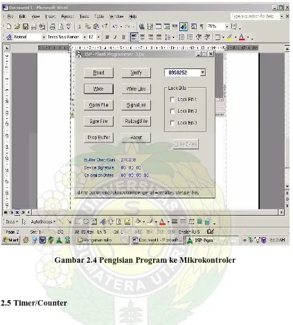 Gambar 2.4 Pengisian Program ke Mikrokontroler 