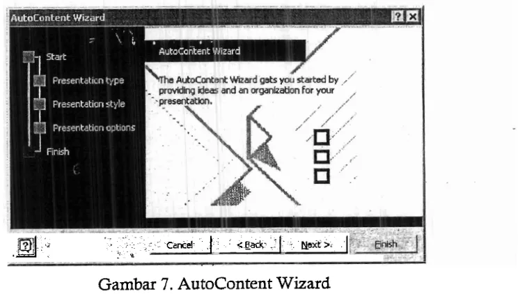 Gambar 7. Autocontent Wizard 