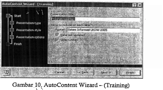 Gambar.10. AutoContent Wizard - (Training) - 