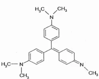 Gambar 1. Struktur molekul methyl violet (Hosseinnia et al., 2010) 