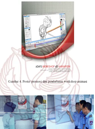Gambar 4. Poster promosi dan pendaftaran workshop animasi 