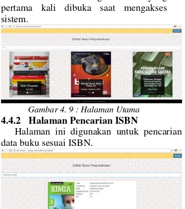 Gambar 4. 10: Halaman Utama Pencarian ISBN 