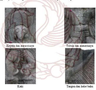 Gambar 7 Beberapa bagian antropomorfik pada patung Garuda 