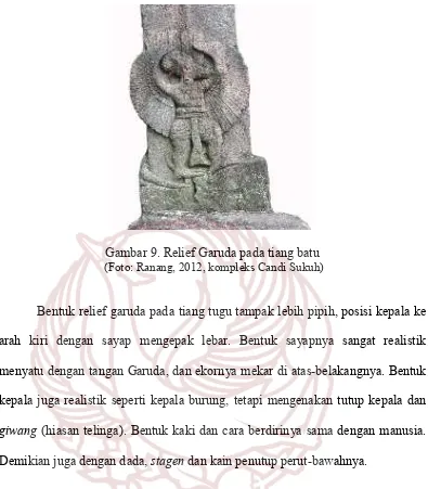 Gambar 9. Relief Garuda pada tiang batu 