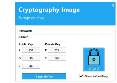 Gambar 1: Form encryption sebelum perhitungan