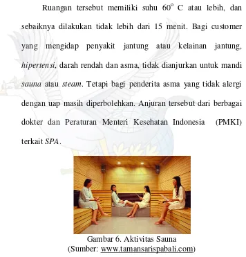 Gambar 6. Aktivitas Sauna 