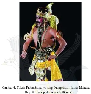 Gambar 4. Tokoh Prabu Salya wayang Orang dalam kisah Mahabarata. 