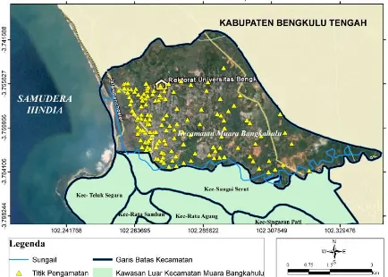 Gambar 2 . Lokasi Rawan Banjir Kecamatan Muara Bangkahulu. 