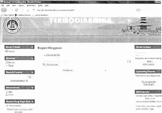 Gambar 5.2. I-Ialaman depan pelajaran yang diikuti 