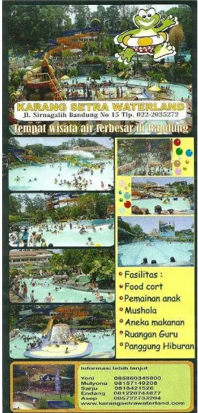Gambar II.12 Contoh  promosi Karang Setra Waterland 