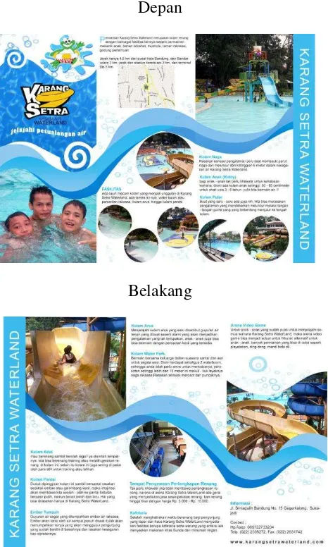Gambar IV.1 Brosur Karang Setra WaterLand 