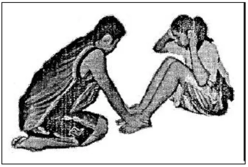Gambar 6. Sikap Duduk dengan kedua siku menyentuh paha Sumber : Arsil (2010:12-64), Evaluasi Penjas Dan Olahraga