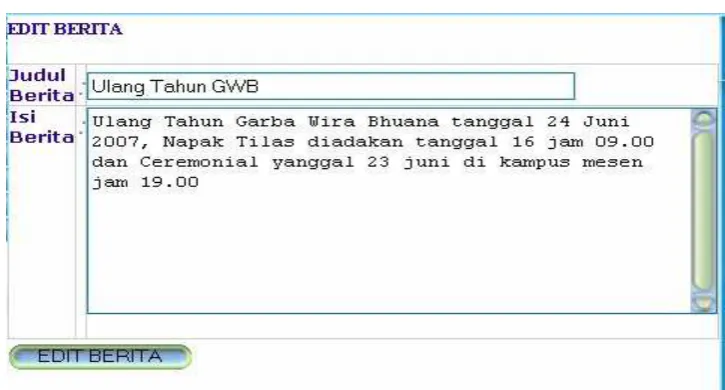 Gambar 4.6 Edit Berita
