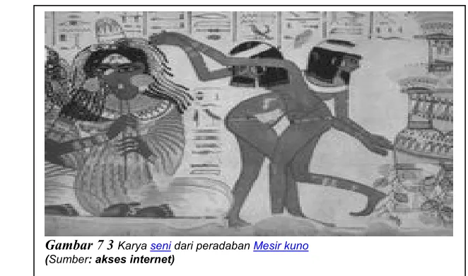 Gambar 7 3 Karya seni dari peradaban Mesir kuno  