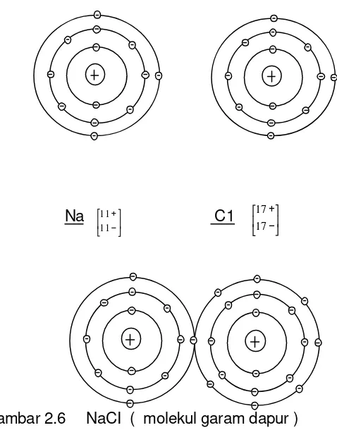 Gambar 2.6 NaCI  (  molekul garam dapur ) 