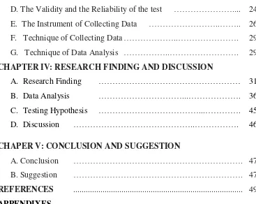 Table 3.1.  Design of Research 