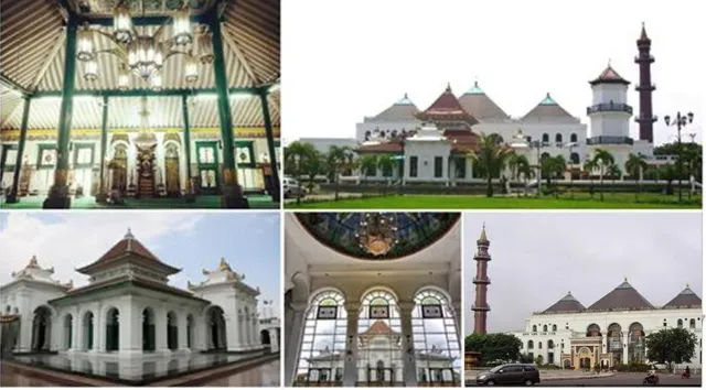 Gambar 3. Penempatan dan Visibilitas Bangunan ‘Masjid Lama’, Bangunan Inti Masjid Agung Palembang 