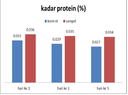 Gambar 4. Pengujian protein 