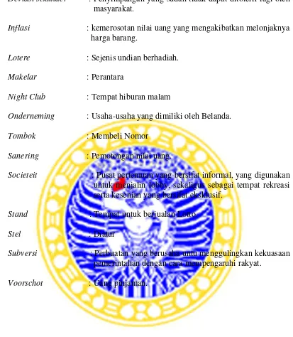 Tabel 1 Perincian Penduduk Kota Surabaya tahun 1958-1968…………………..19 
