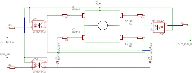 Gambar rancangan schematic dari driver motor ini adalah sebagai berikut: