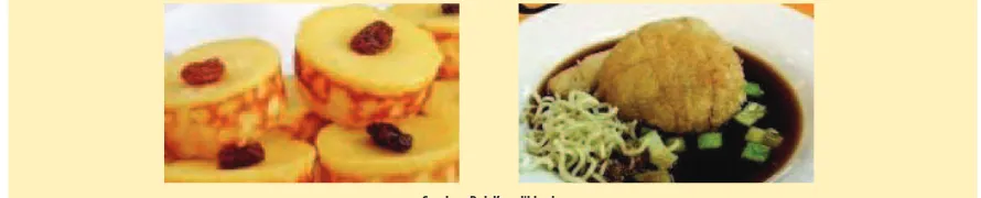 Gambar 4.7. Ptoduk olahan pangan setengah jadi dari serealia dan umbi menjadi aneka ragam makanan khas tradisi setempat