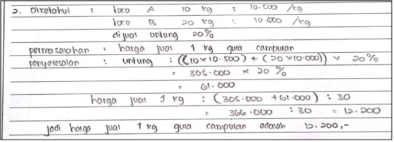 Gambar 4.12 Hasil Tes Tulis LEW19 pada nomor 2 