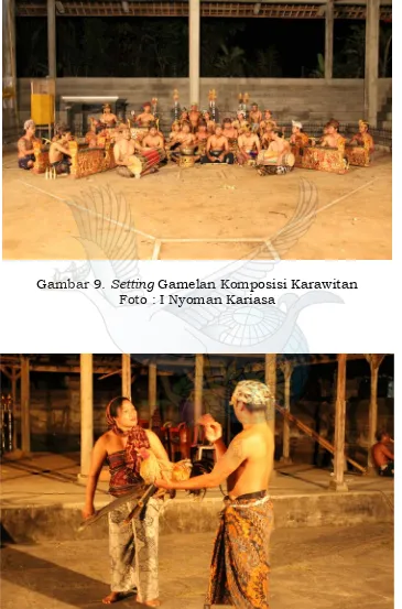 Gambar 9.  Setting Gamelan Komposisi Karawitan Foto : I Nyoman Kariasa 