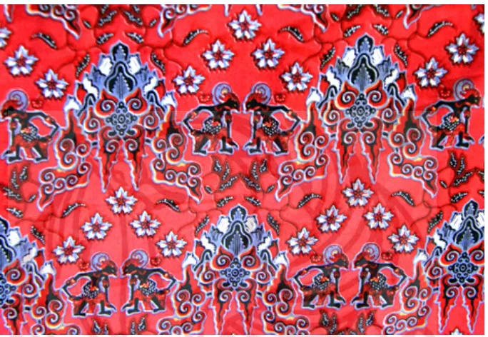Gambar 11. Desain wayang tokoh Werkudara dalam motif batik printing, 