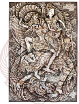 Gambar 8, Jatayu Battles Rawana to Recover Dewi Sita, Ketut Madra, Peliatan, 1973.dalam Extraordinary Wayang Paintings: A Blog in Images http://ubudnowandthen.com/extraordinary-traditional-balinese-art-at-puri-lukisan-a-blog-in-images.diunduh oleh Zarkasi 2014 