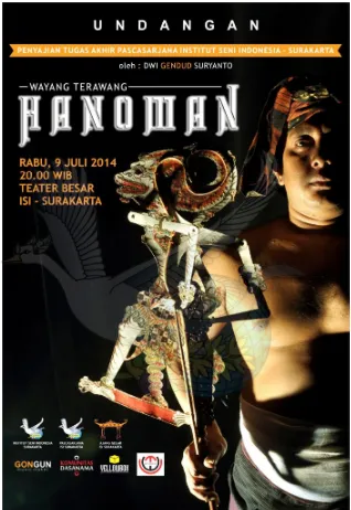 Gambar 2. Undangan Wayang Terawang “Hanoman” . (desain: Sigit) 