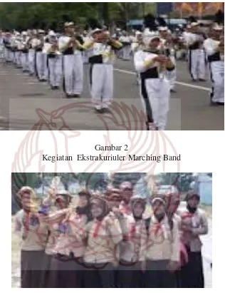 Gambar 2 Kegiatan  Ekstrakuriuler Marching Band 