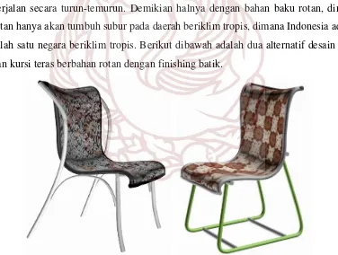 Gambar 3: Desain kursi rotan. 