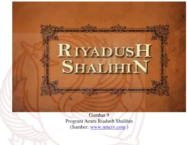 Gambar 9 Program Acara Riadush Shalihin  