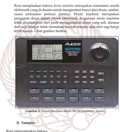 Gambar 2. Drum Machine Alesis SR-16 (courtesy: Alesis)