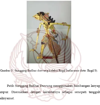 Gambar 3 : Sungging Badhar duwung koleksi Ragil Sudarsono (foto: Ragil S). 