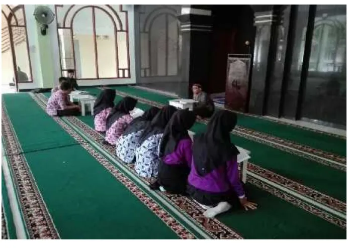 Pelaksanaan latihanGambar 4.3 tartil Qur’an di masjid.14
