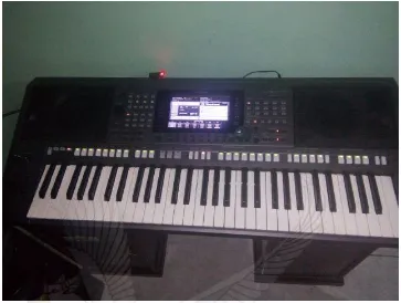 Gambar 7. Alat Musik Keyboard merupakan alat musik yang ditambahkan untuk lebih memeriahkan pertunjukan Tari Sepen
