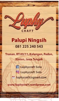 Gambar 36. Kartu nama Luphy Craft (Dok. Penulis) 