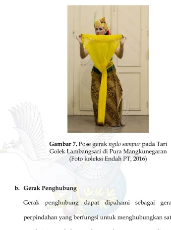 Gambar 7. Pose gerak ngilo sampur pada Tari 