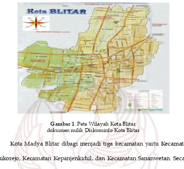 Gambar 1. Peta Wilayah Kota Blitar 