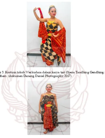 Gambar 5. Kostum tokoh Werkudara dalam karya tari Opera Tandhing Gendhing: 