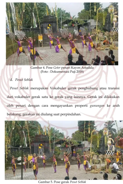 Gambar 4. Pose Geter penari Kayon Astadala 