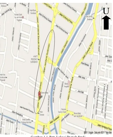 Gambar 1.1. Peta Lokasi Daerah Studi 