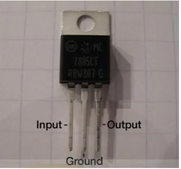 Gambar 2.11 Regulator 7805 (Faludi, 2009) 