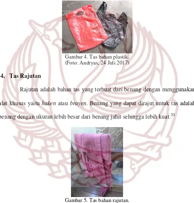 Gambar 4. Tas bahan plastik. 